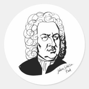Johann Sebastian Bach Runt Klistermärke