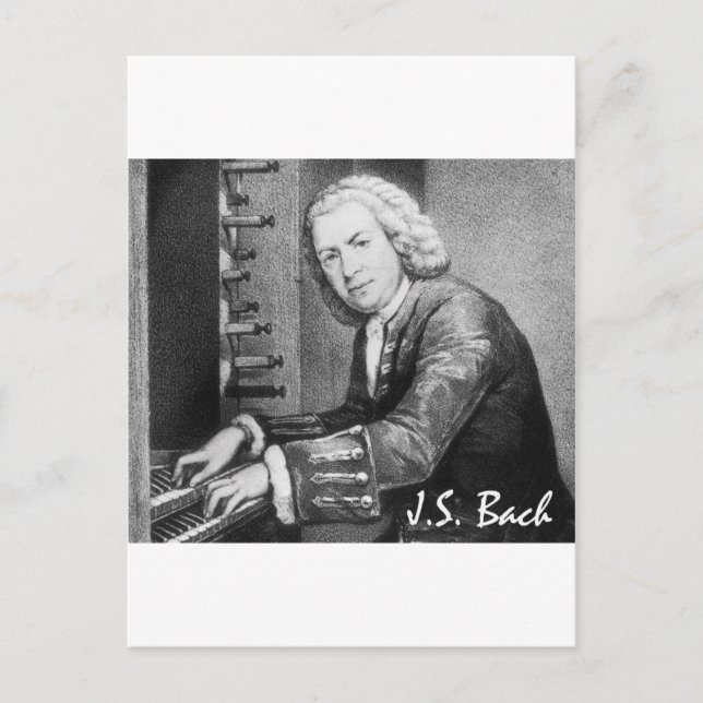 Johann Sebastian Bach Saker Vykort (Framsida)