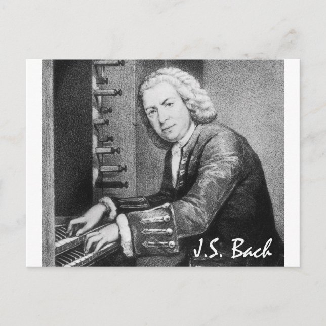 Johann Sebastian Bach Saker Vykort (Framsida)