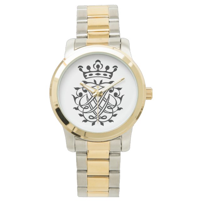 Johann Sebastian Bach Seal Vapensköld Monogram Ins Armbandsur (Framsida)
