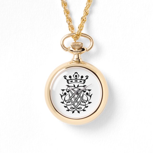 Johann Sebastian Bach Seal Vapensköld Monogram Ins Armbandsur (Framsida)