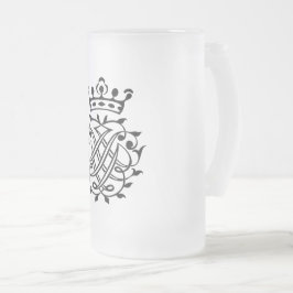 Johann Sebastian Bach Seal Vapensköld Monogram Ins Frostat Ölglas