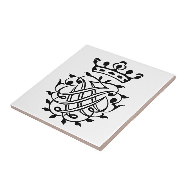 Johann Sebastian Bach Seal Vapensköld Monogram Ins Kakelplatta (Sidan)