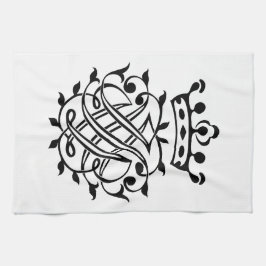 Johann Sebastian Bach Seal Vapensköld Monogram Ins Kökshandduk
