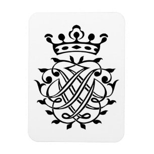 Johann Sebastian Bach Seal Vapensköld Monogram Ins Magnet