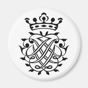 Johann Sebastian Bach Seal Vapensköld Monogram Ins Magnet