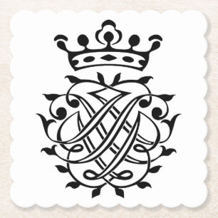 Johann Sebastian Bach Seal Vapensköld Monogram Ins Underlägg Papper