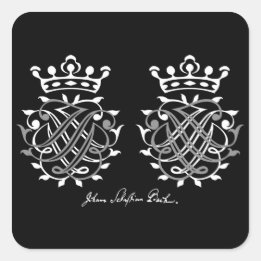 Johann Sebastian Bach Siegel Fyrkantigt Klistermärke