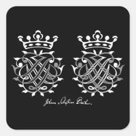 Johann Sebastian Bach Siegel Fyrkantigt Klistermärke