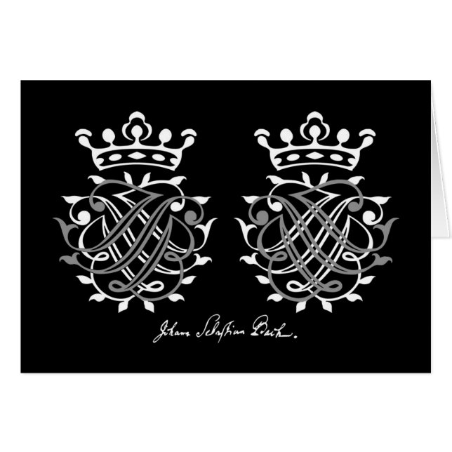 Johann Sebastian Bach Siegel Hälsningskort (Framsidan Horizontal)