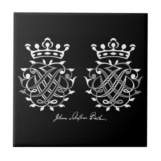 Johann Sebastian Bach Siegel Kakelplatta (Framsidan)