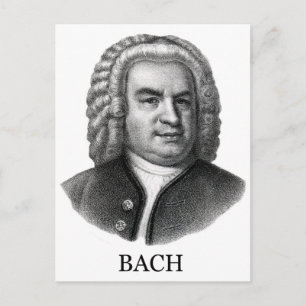 Johann Sebastian Bach, svart Vykort
