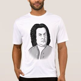 Johann Sebastian Bach Tecknad in schwarz weiß grau T Shirt