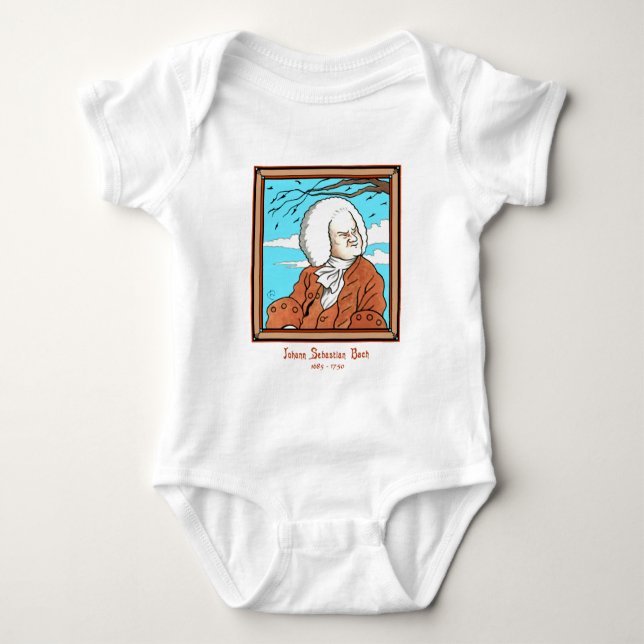 Johann Sebastian Bach Tee Shirt (Framsida)