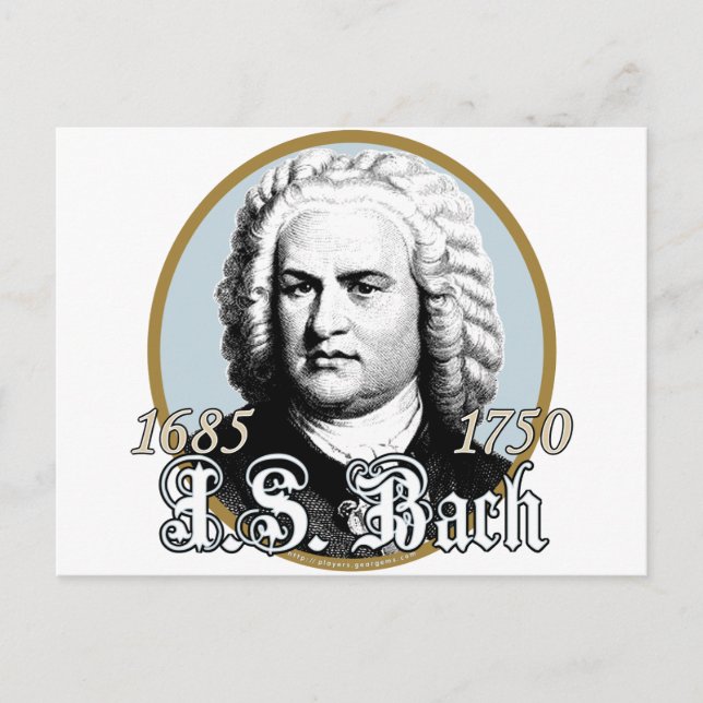Johann Sebastian Bach Vykort (Framsida)