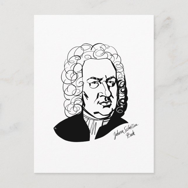 Johann Sebastian Bach Vykort (Framsida)