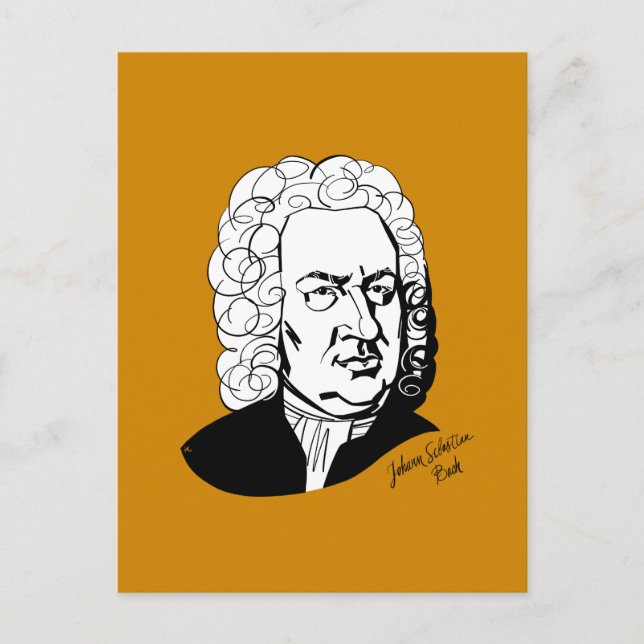 Johann Sebastian Bach Vykort (Framsida)