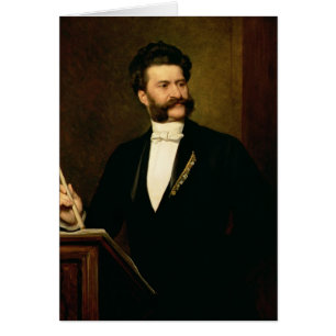 Johann Strauss, det mer ung, 1888 Hälsningskort