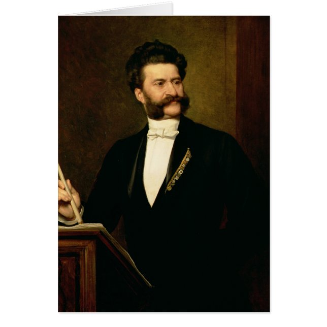 Johann Strauss, det mer ung, 1888 Hälsningskort (Framsidan)