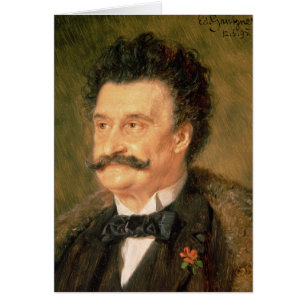 Johann Strauss, det mer ung, 1895 Hälsningskort