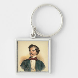 Johann Strauss fläderen Fyrkantig Silverfärgad Nyckelring
