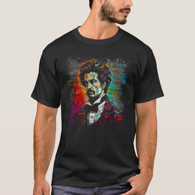 Johann Strauss Music Composer Piano T Shirt (Framsida)