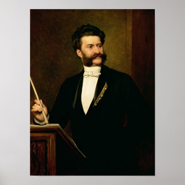 Johann Strauss the Younger, 1888 Poster (Framsidan)