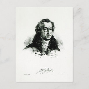 Johann Wolfgang Goethe graverad av Delacroix Vykort