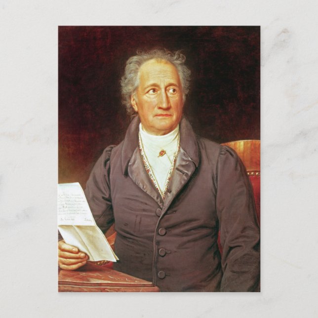 Johann Wolfgang von Goethe 1828 Vykort (Framsida)