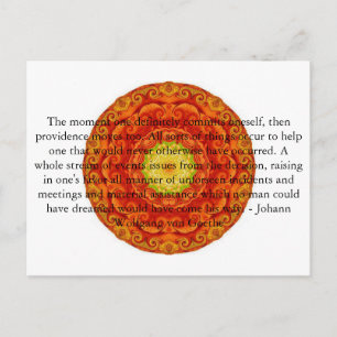 Johann Wolfgang von Goethe QUOTATION Inbjudan Vykort