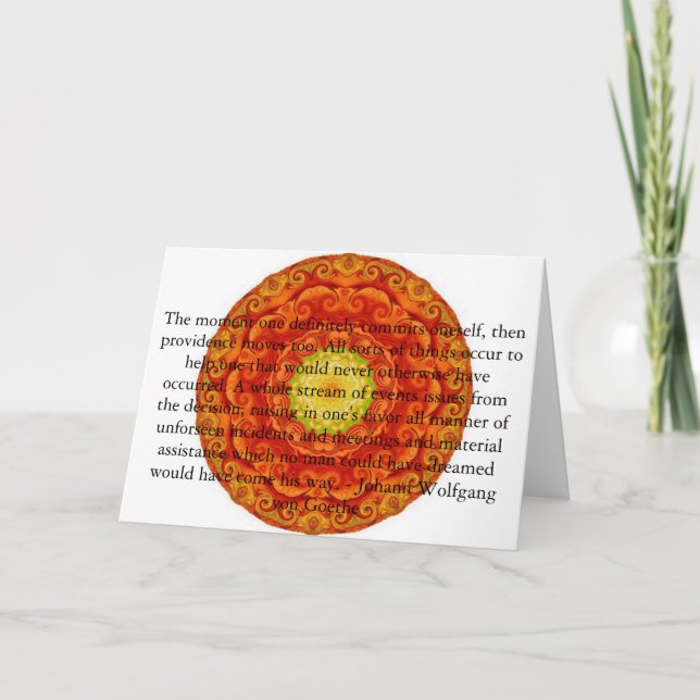 Johann Wolfgang Von Goethe QUOTATION Kort (Framsida)