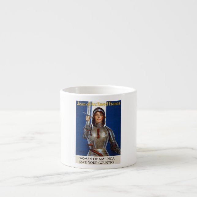Johanna av Arks Franska Hjältinna, Riddare Mö av O Espressomugg (Framsidan)