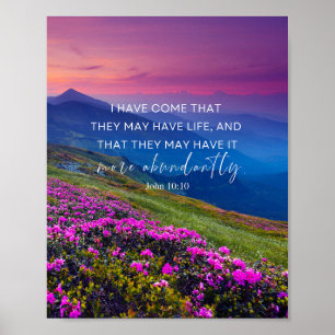 Johannes 10:10 Jag har kommit för att de ska ha li Poster