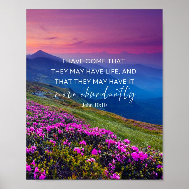 Johannes 10:10 Jag har kommit för att de ska ha li Poster (Framsidan)