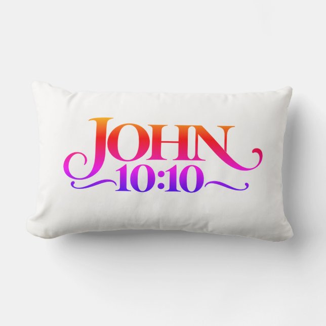 Johannes 10:10 lumbarkudde (Framsida)