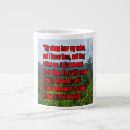 Johannes 10:27-28 WEBU Mug Jumbo Mugg