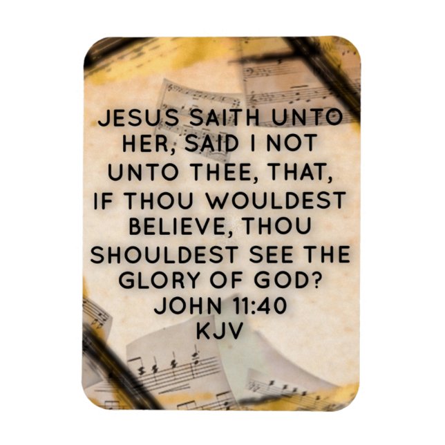 Johannes 11:40 KJV Bibelvers  Magnet (Vertikal)