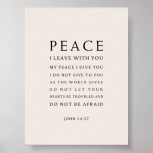 Johannes 14:27 Fred lämnar jag åt er Poster