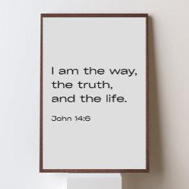 Johannes 14:6 – Minimalistisk bibelvers Poster