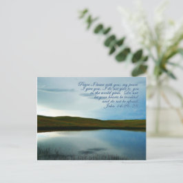 Johannes 14 Fred Bibelvers Inspiration Vykort