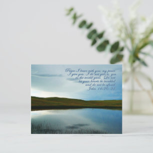 Johannes 14 Fred Bibelvers Inspiration Vykort