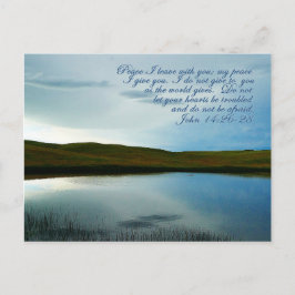 Johannes 14 Fred Bibelvers Inspiration Vykort