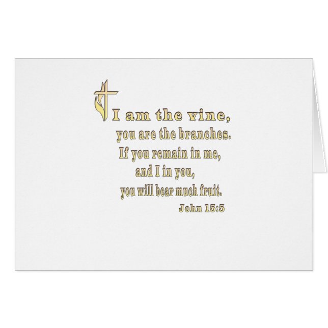 Johannes 15:5  hälsningskort (Framsidan Horizontal)