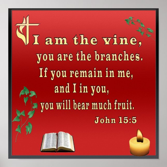 Johannes 15:5  poster (Framsidan)