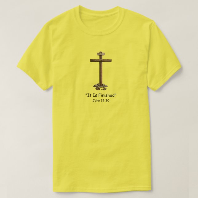 "Johannes 19:30" (1) T-Shirt (Design framsida)