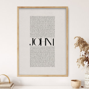 Johannes 1, Bibelvers, Modern Bibel, Skriftvägg Poster