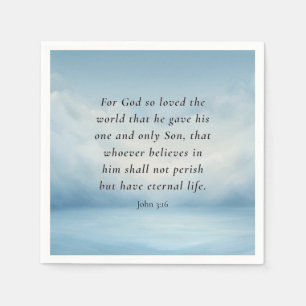 Johannes 3:16 Bibelvers Bild Pappersservett