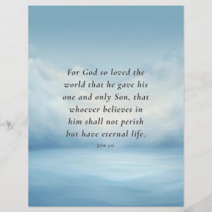 Johannes 3:16 Bibelvers Bild Reklamblad