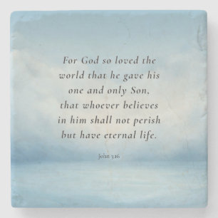 Johannes 3:16 Bibelvers Bild Stenunderlägg