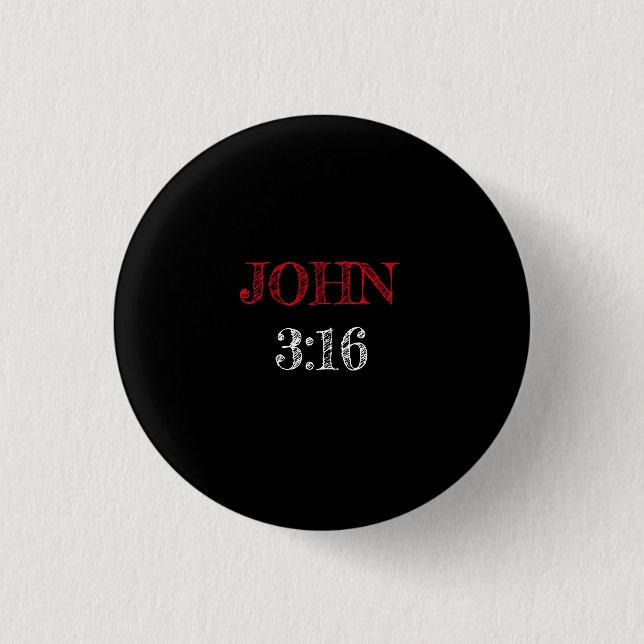 Johannes 3:16 ‘För Gud älskade så världen’ Bibelve Knapp (Framsida)